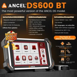 ANCEL DS600 BT OBD2 Scanner Bi-directional ECU Coding