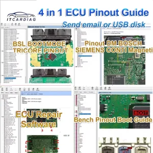 4 in 1 Ecu Pin Outs Software Boot Ecu PinOuts Connection Software Collection Repair Files Beginner Guide To ECU Editable Wiring